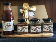 Load image into Gallery viewer, Sauce &amp; Spice Rub Gift Set Box